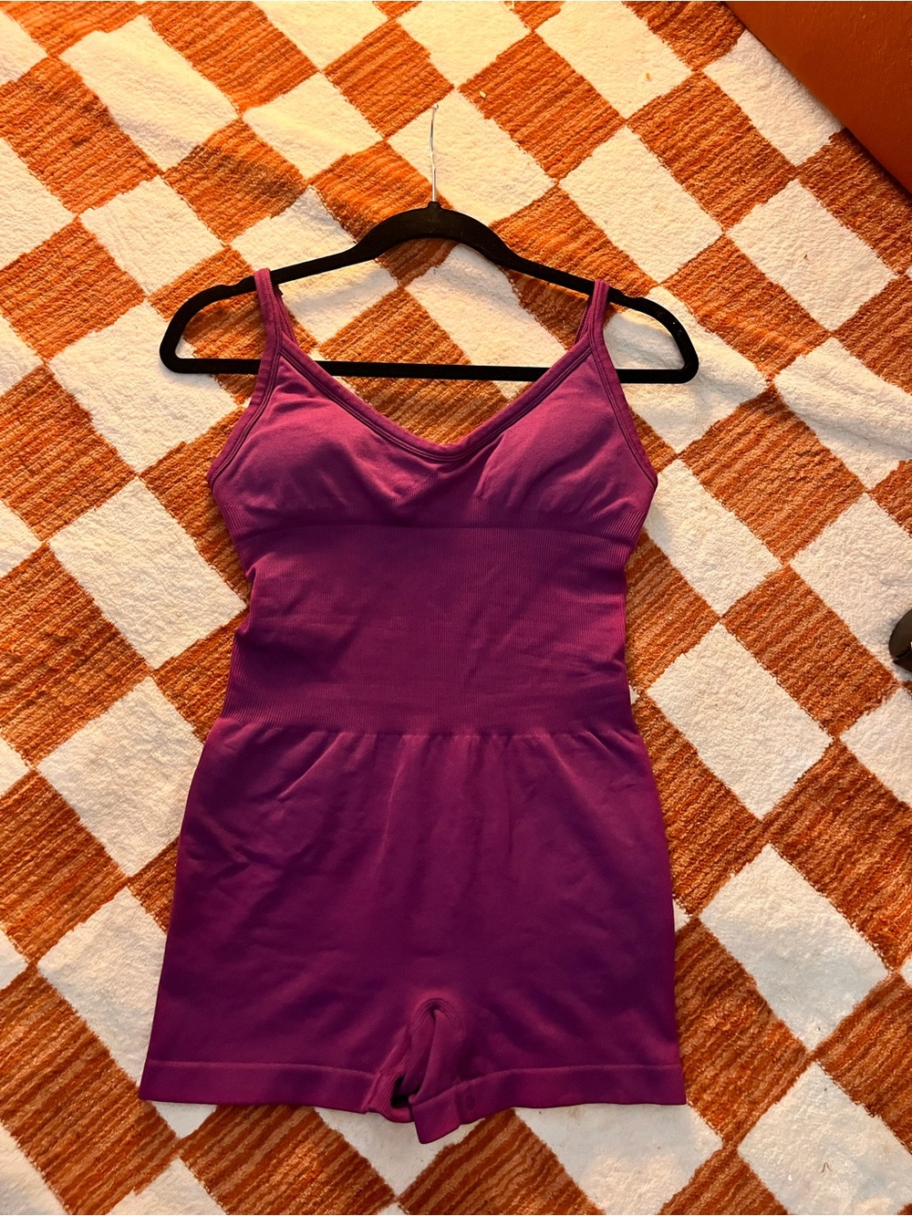 Bo + Tee Purple Women's Seamless Romper Bodysuit